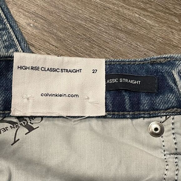 NWT Calvin Klein High-Rise Classic Straight Jeans - Size: 27 - Picture 8 of 11